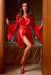Sexy Satin Robe Red Lingerie