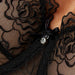 Sexy sheer lace balcony bra Pamela Black detail