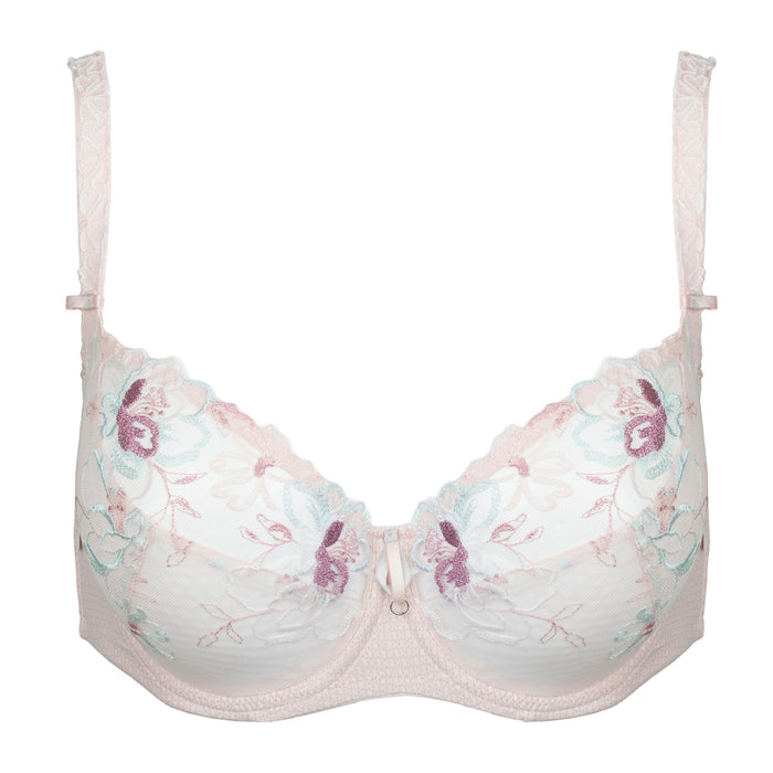 Soft Embroidered Three-Part Cup Bra Bisquit