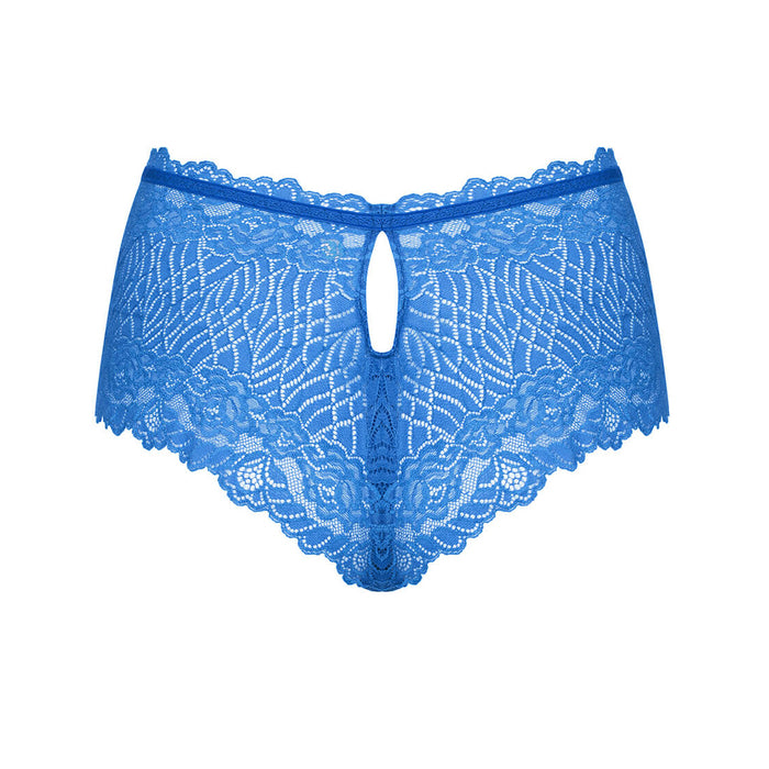 Seductive Lace Peek-A-Boo Shorties Panty Obsessive Bluellia