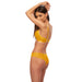 Sheer Bra Lace Panty Yellow Intimates Set back side view