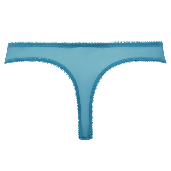 Gossard Superboost Lace Sheer Thong Panty Ocean Blue
