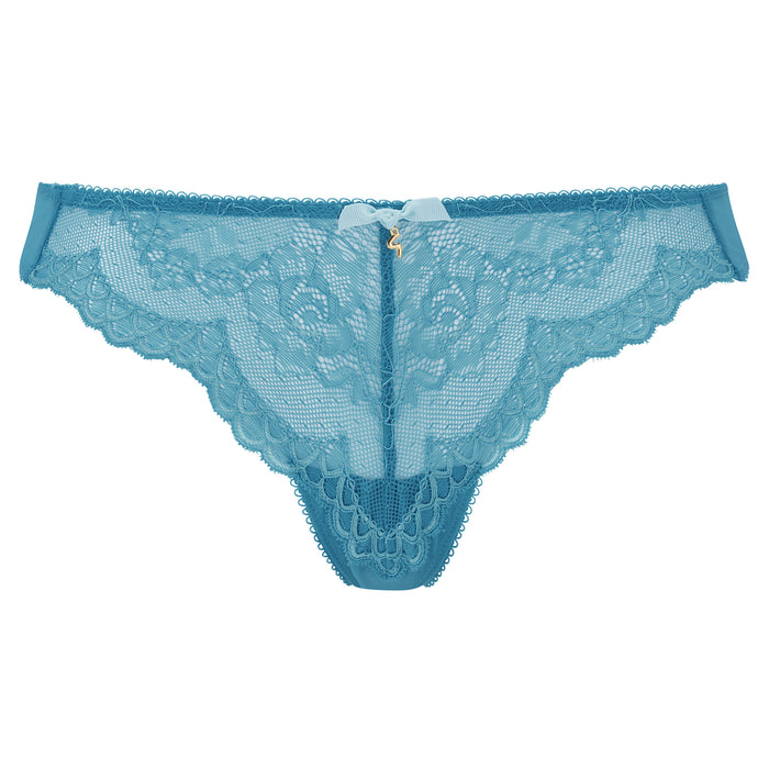Gossard Superboost Lace Sheer Thong Panty Ocean Blue
