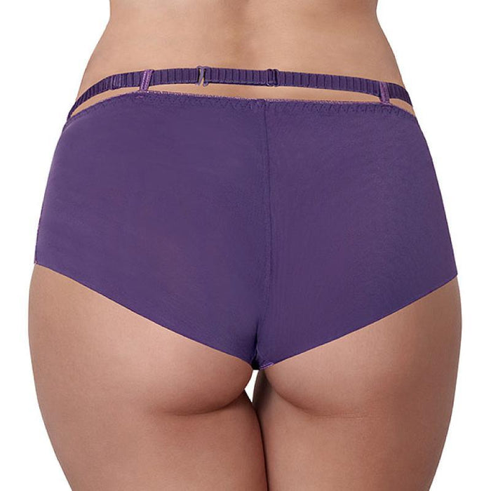 Sheer Lace Boyshort Panty Axami Miami Vibe Purple