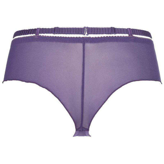 Sheer Lace Brazilian Thong Panty Axami Miami Vibe Purple