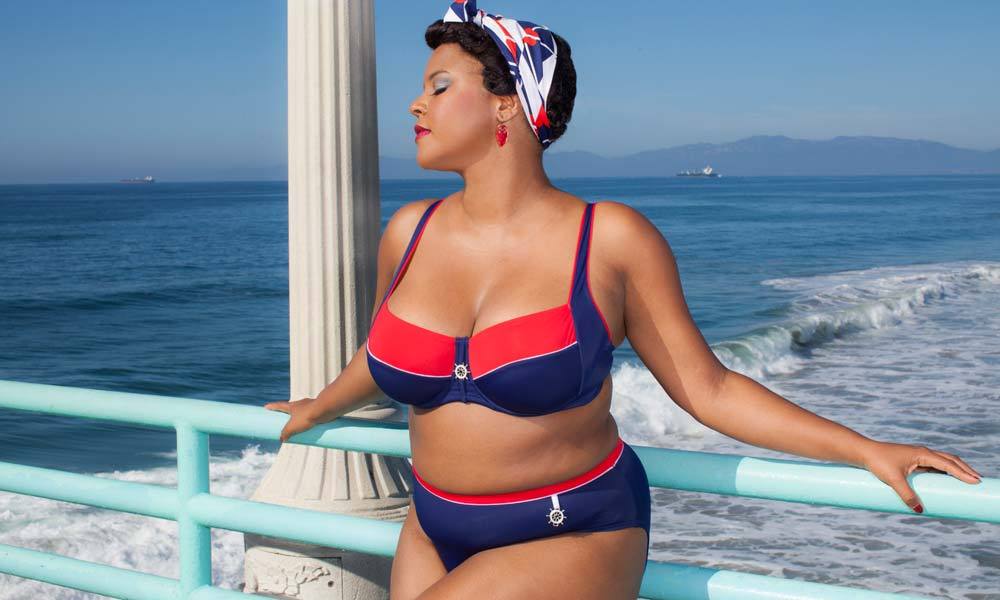 Vintage Plus Size Bikini Top by Lauma Swimwear.