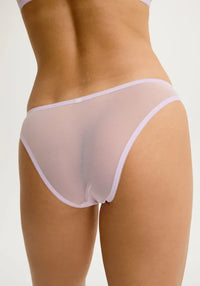 Back view of Blush Violine Orchid sheer embroidered bikini panty