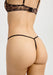 Back view of Sheer String Panty Blush The Mesh Leopard Underwear 0259421 featuring a G-string design with thin straps and sheer mesh fabric.