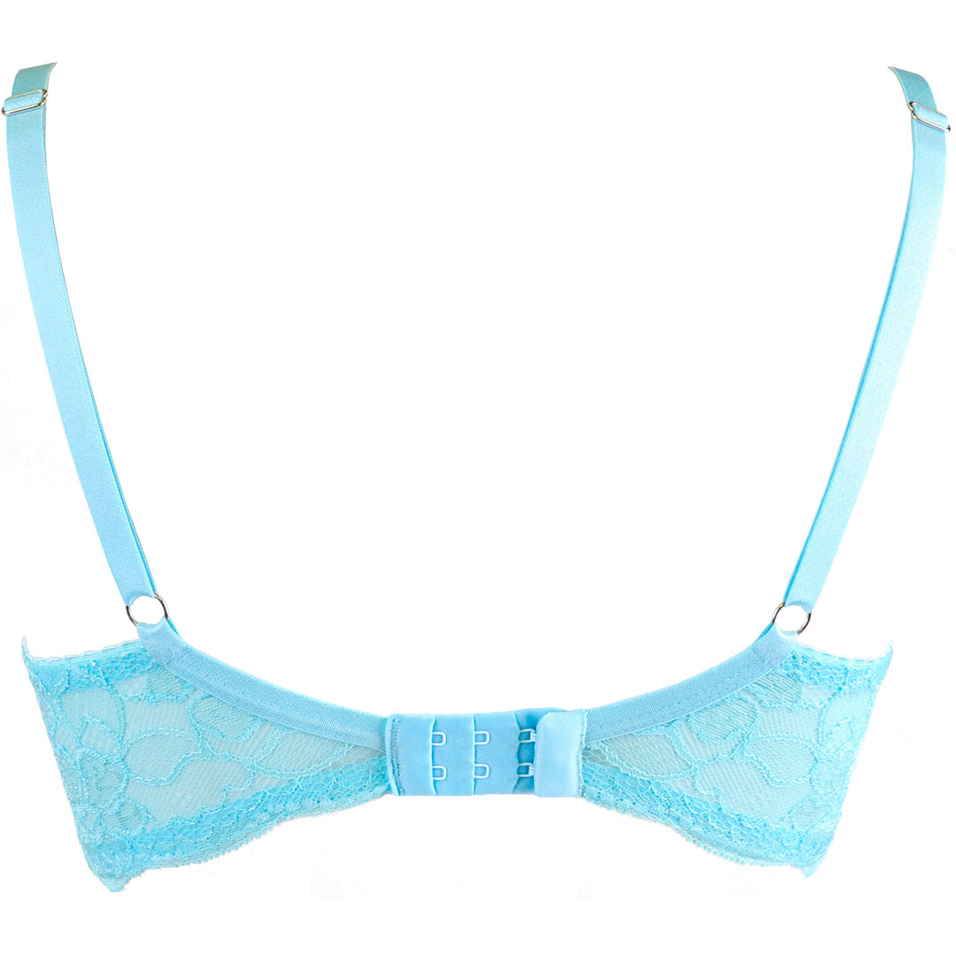 Blue Lace Bra back view