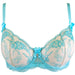 Sheer Lace Balconette Bra Blue Lingerie