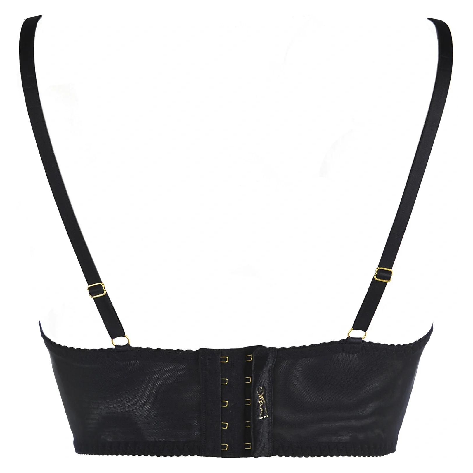 Sheer Lace Longline Plunge Bra Axami Sensations