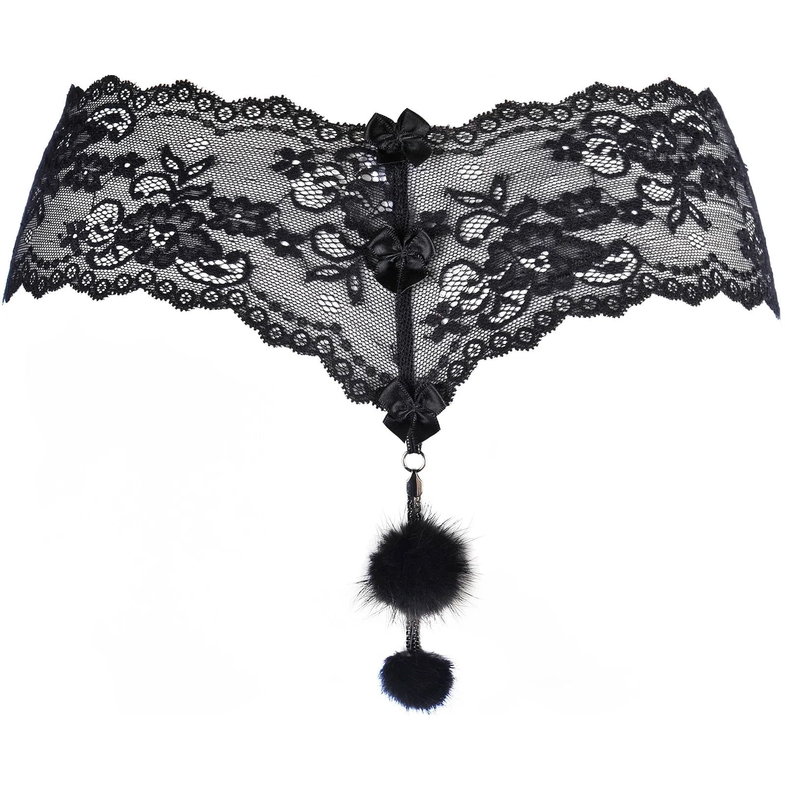 Ultra Sexy Fur Chain Lace String Panty Axami Pussycat