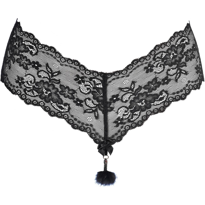 Ultra Sexy Fur Chain Lace String Panty Axami Pussycat Black V-10418 ...