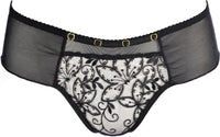 Ultra Sheer Brazilian Thong Panty Axami Black Angel