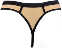 Sheer Thong Panty Axami Luminara black nude lingerie