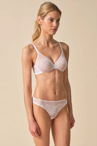 Gossard Glossies Lace White Sheer Bikini Panty
