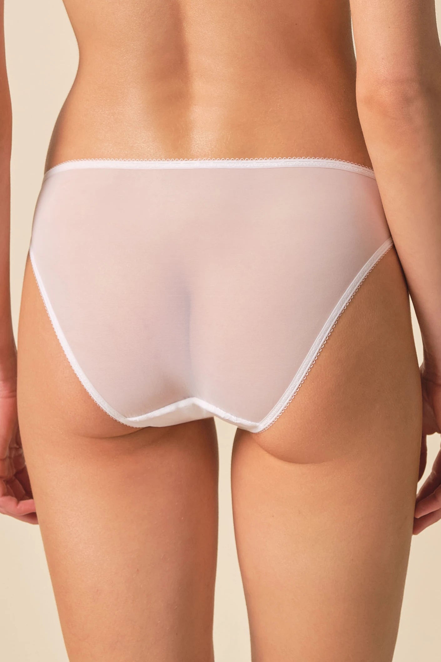 Gossard Glossies Lace White Sheer Bikini Panty