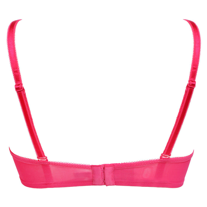 Gossard Glossies Lace Hot Pink Sheer Mesh Molded Bra