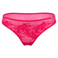 Gossard Glossies Lace Hot Pink Sheer Mesh Bikini Panty