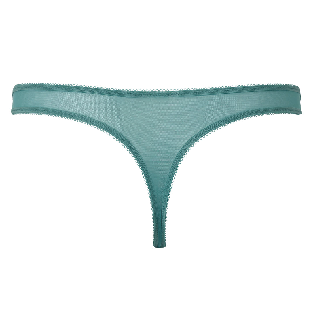 Gossard Glossies Lace Jade Sheer Thong Panty