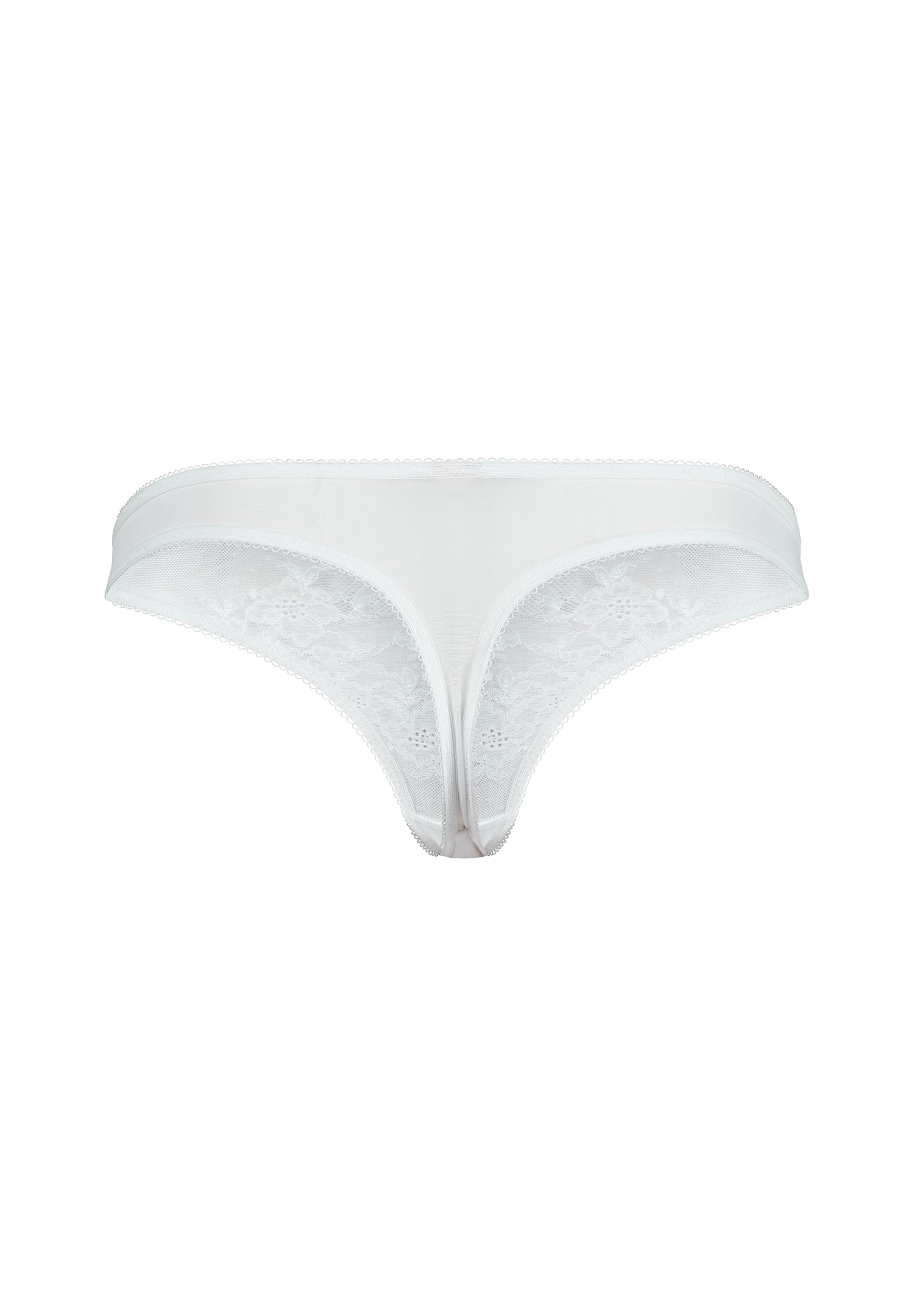 Gossard Glossies Lace White Sheer Thong Panty