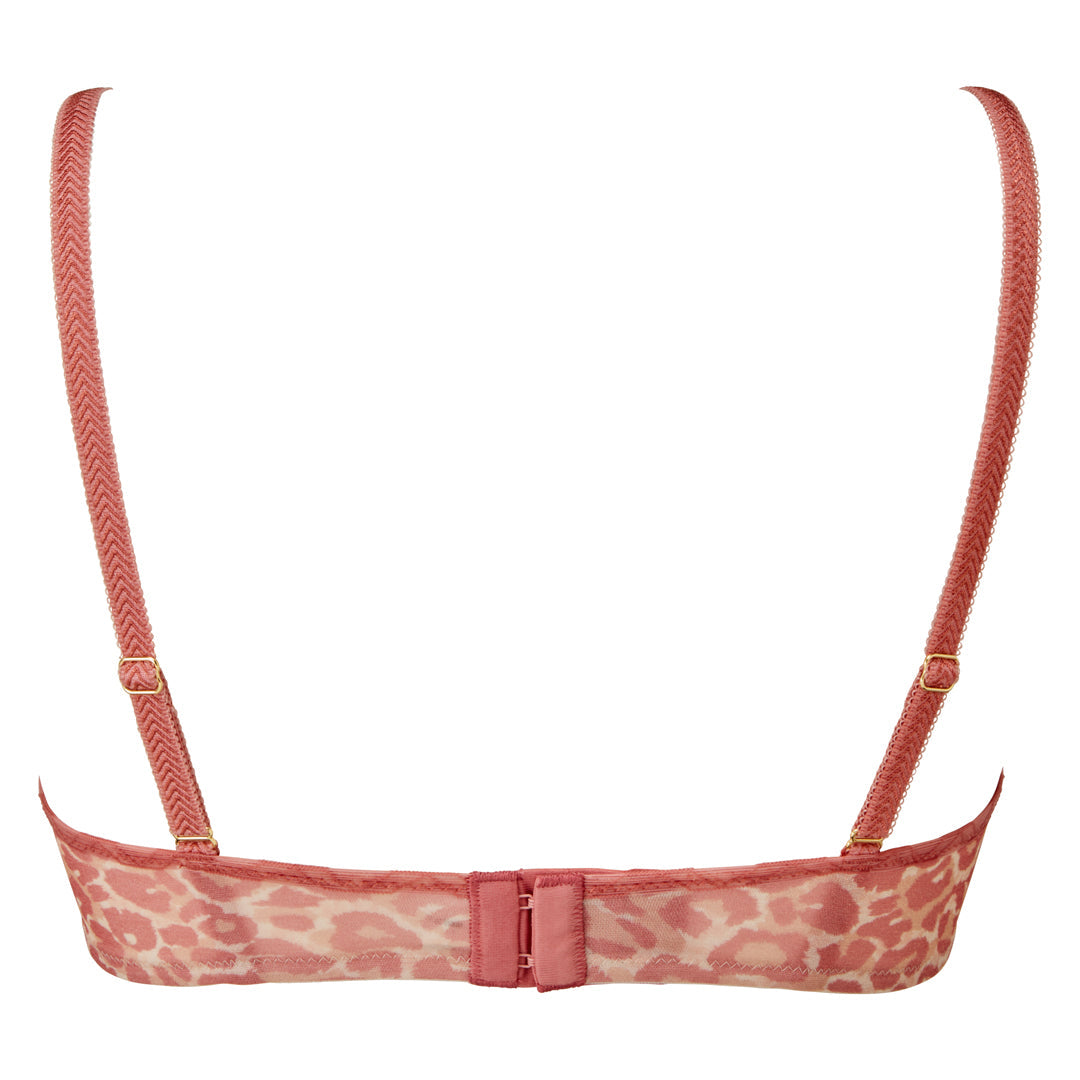 Gossard Glossies Leopard Pink Printed Sheer Bra