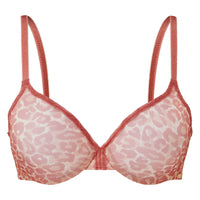 Gossard Glossies Leopard Pink Printed Sheer Bra