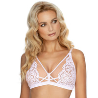 Sheer Lace Wireless Bralette Torfi White