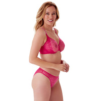 Gossard Glossies Lace Hot Pink Sheer Mesh Bikini Panty