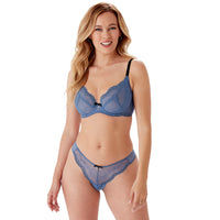 Gossard Superboost Lace Sheer Thong Panty Moonlight Blue