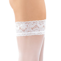 Elegant Lace Hold-Up Stockings Gorteks 15 Den Bridal Intimates