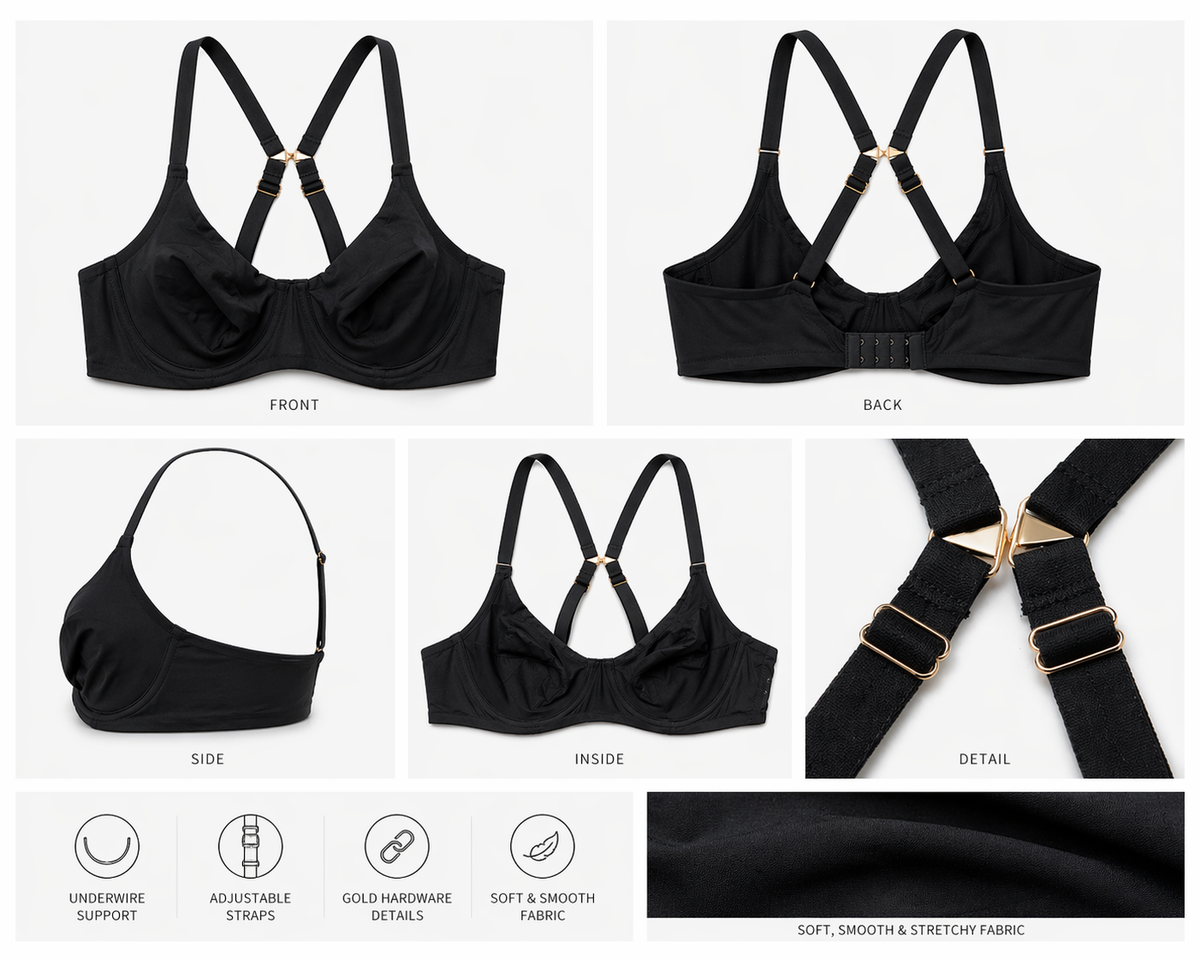 Huit - ☁️ Lightweight Microfiber FOS-B20 Comfort Bra