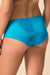 Back view of Gossard Glossies Atomic Blue Sheer Shorts Panty ATB 6274 showcasing smooth full coverage and flattering fit in vibrant blue.