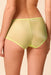 Back view of Gossard Glossies Sunny Lime Sheer Shorts Panty ATB 6274, showcasing full coverage and smooth, lightweight material.