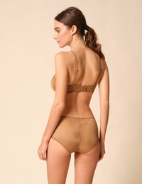 Gossard Glossies Bronze Sheer See Through Shorts Panty