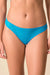 Front view of Gossard Glossies Atomic Blue Sheer Thong Panty 6276 ATB, featuring seamless low-rise design for minimal coverage.