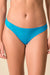 Front view of Gossard Glossies Atomic Blue Sheer Thong Panty 6276 ATB, featuring seamless low-rise design for minimal coverage.