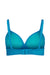 Back product view of Gossard Glossies Sheer Bra Atomic Blue with adjustable straps and double hook closure for seamless everyday wear.