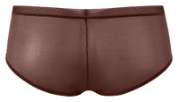 Gossard Glossies Brown Sheer See Through Shorts Panty