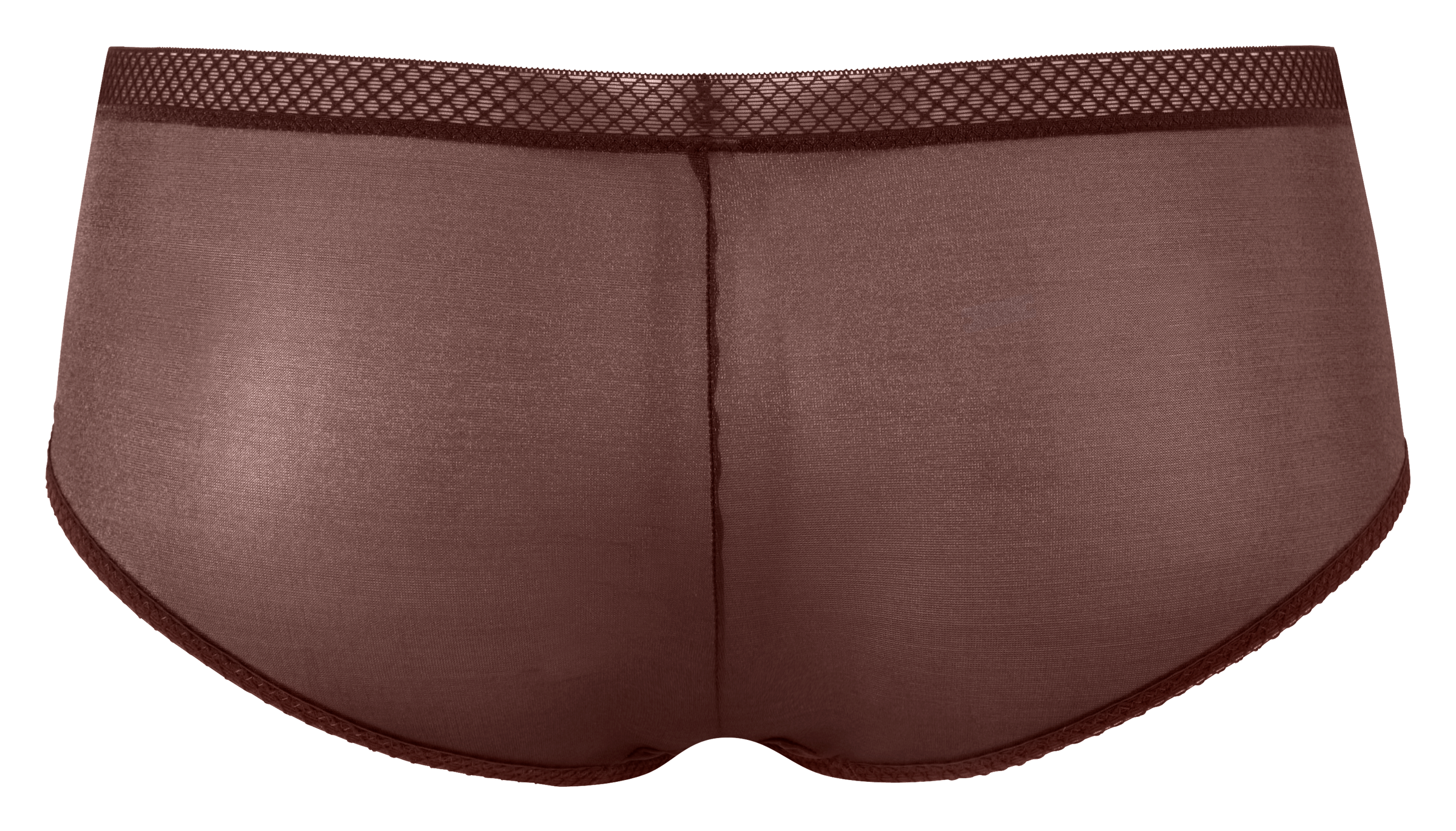 Gossard Glossies Brown Sheer See Through Shorts Panty