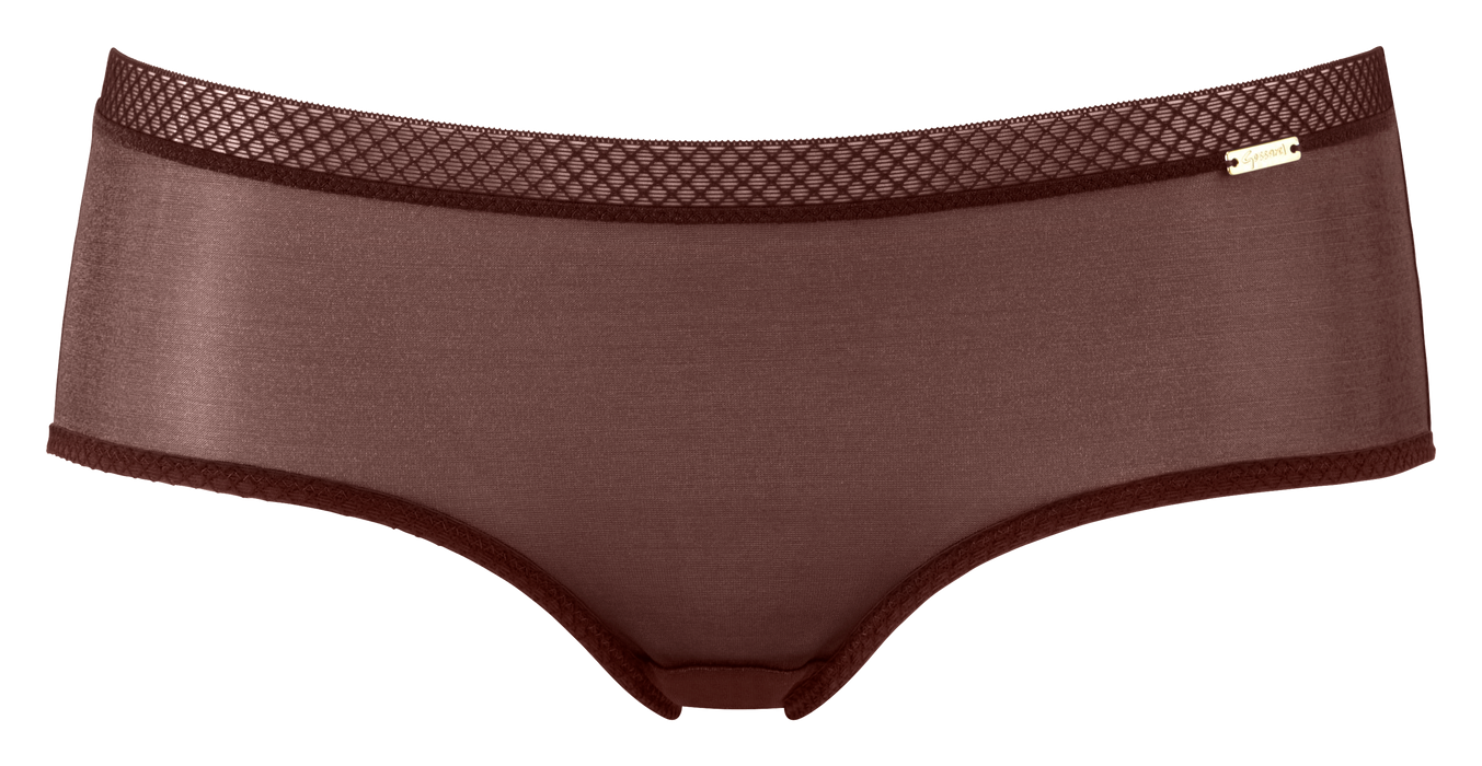 Sheer See Through Shorts Panty Gossard Glossies Brown
