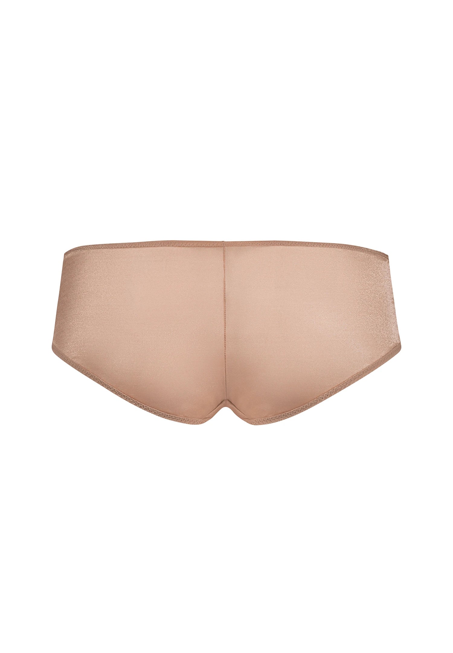 Beige high-waisted underwear on a white background