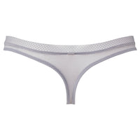 String Thong Panty back view Silver Underwear