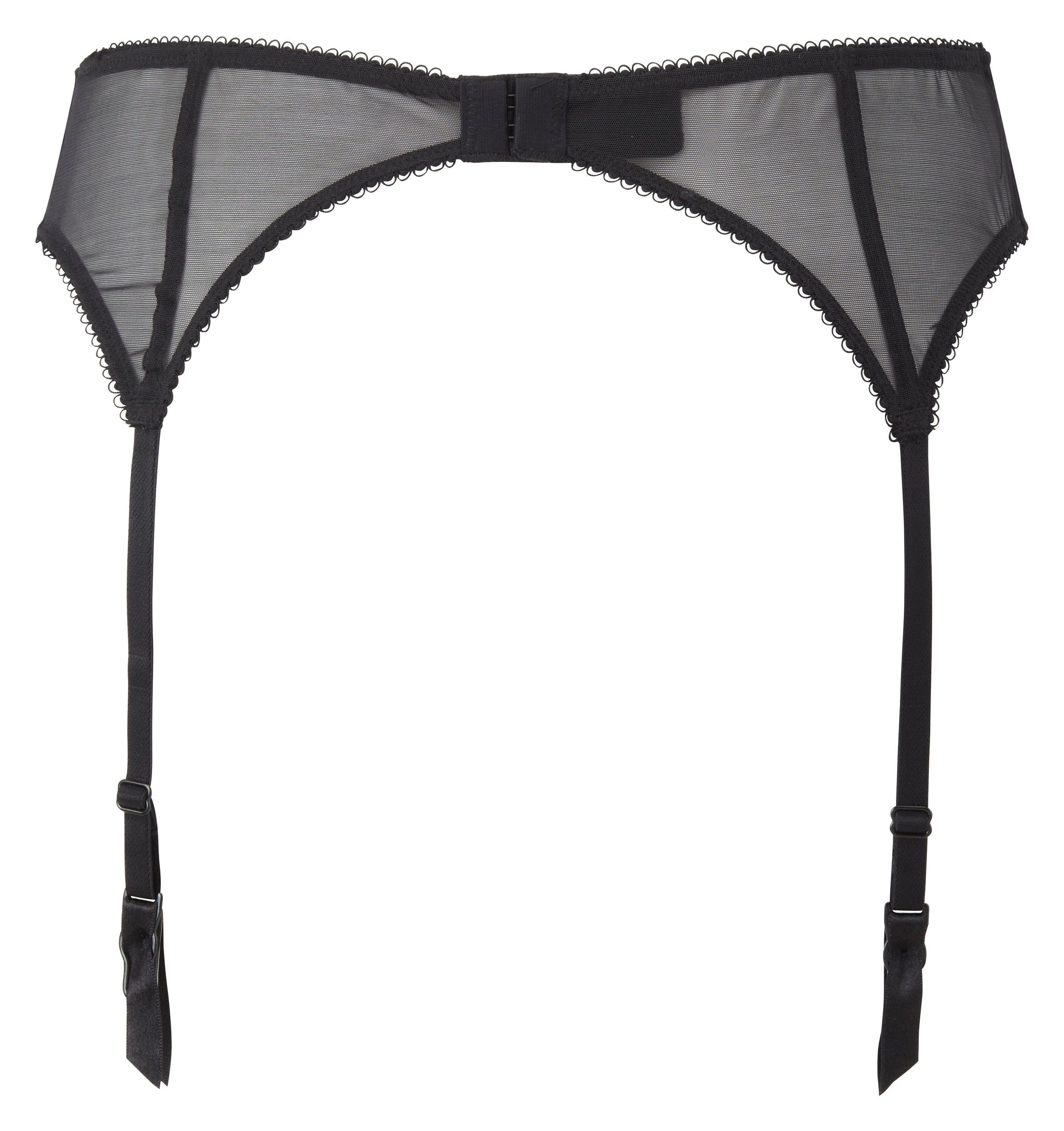 Gossard Superboost Lace Black Sheer Garter Belt