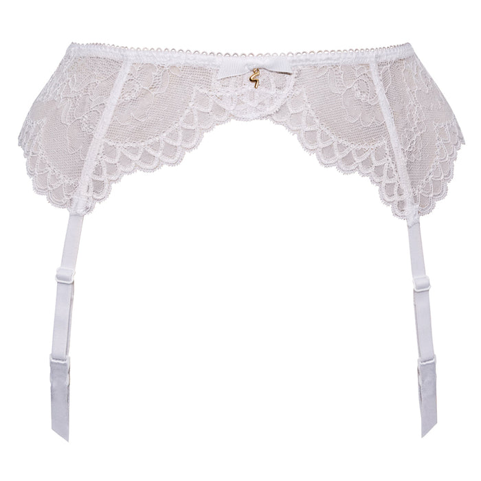 Sheer Lace Garter Belt Gossard Superboost Lace White