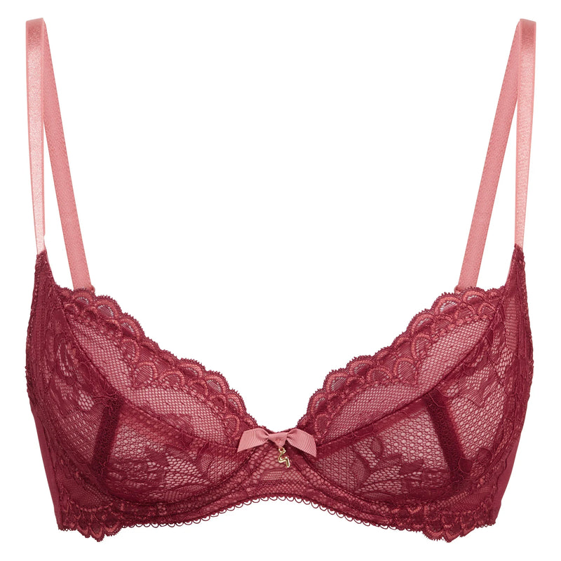 Goddes Raspberry Bra Gossard Superboost Lace Plunge Bra Cranberry/Raspberry Sorbet 7725 CSO ...