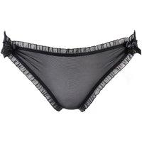 Flirty Ruche Sheer Peek-A-Boo Panty Axami Sweet Angel Black