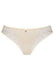 Low-rise mesh Brazilian tanga panty Amelia M300 in ivory with lace side panels and satin bow, perfect for elegant lingerie sets.