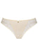 Low-rise mesh Brazilian tanga panty Amelia M300 in ivory with lace side panels and satin bow, perfect for elegant lingerie sets.