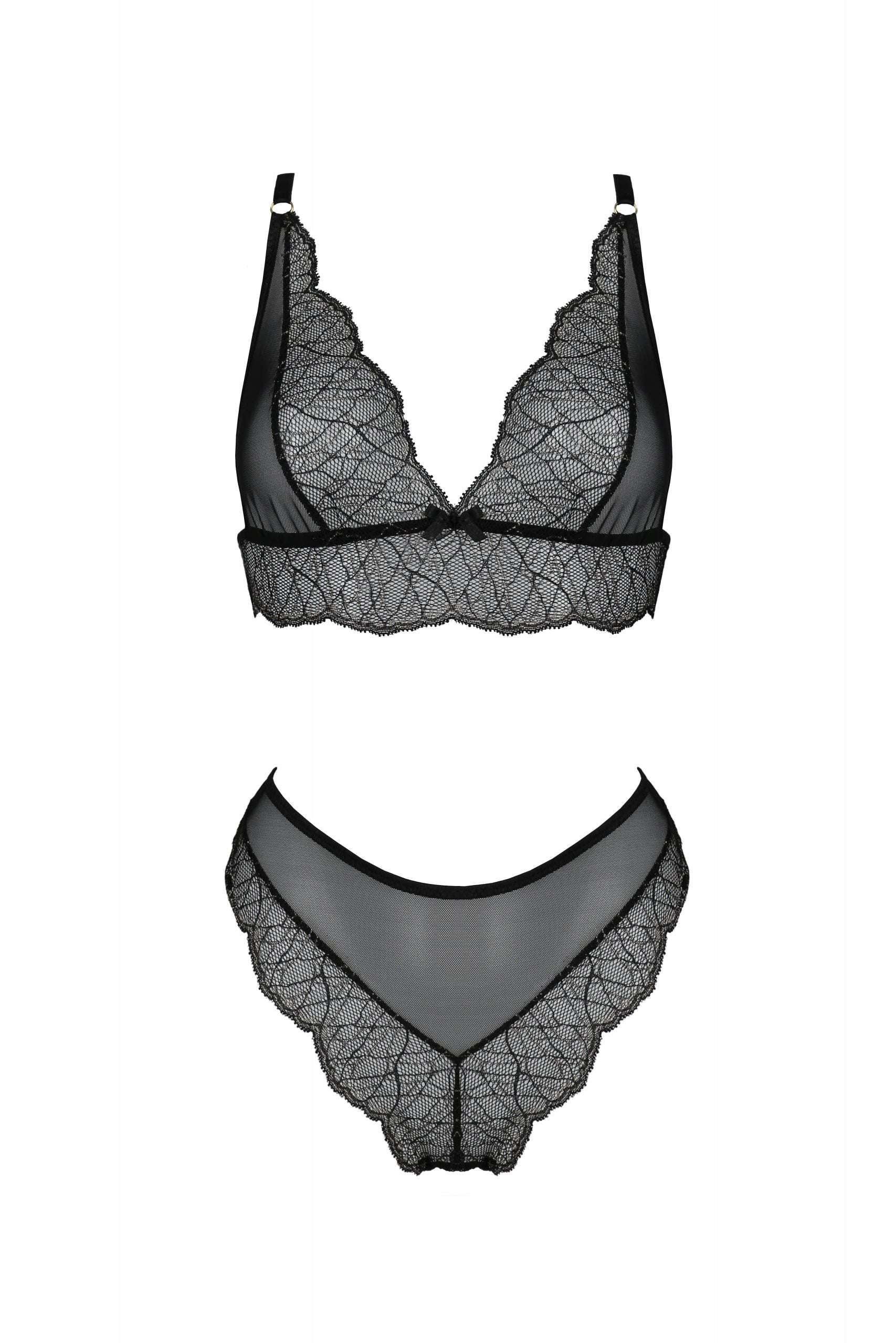 Soft Sheer Lace Top & Bikini Set Passion Amberly